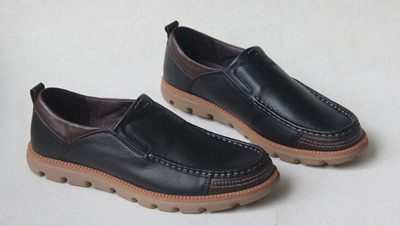 Zapatos informal de cuero de grano completo Bolsos de conducción cómodos y suaves para hombres