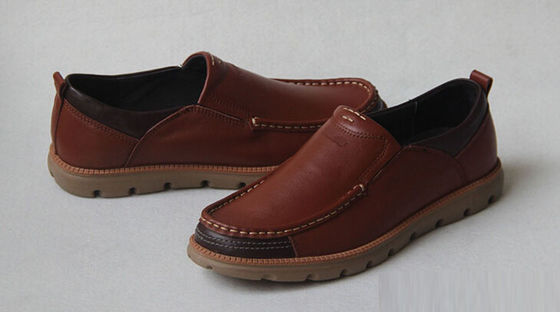 Zapatos informal de cuero de grano completo Bolsos de conducción cómodos y suaves para hombres