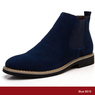 Suela exterior de caucho para hombres botas de desierto de suéter botas de cuero genuino para hombres botas de cuero casuales