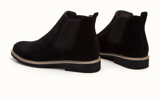 Suela exterior de caucho para hombres botas de desierto de suéter botas de cuero genuino para hombres botas de cuero casuales
