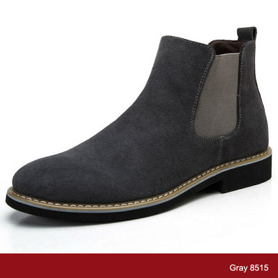 Suela exterior de caucho para hombres botas de desierto de suéter botas de cuero genuino para hombres botas de cuero casuales