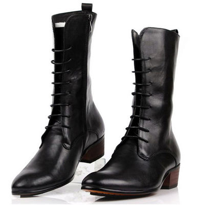 Los hombres de negocios botas de tobillo cordones hasta el talón Militar botas de combate de tobillo