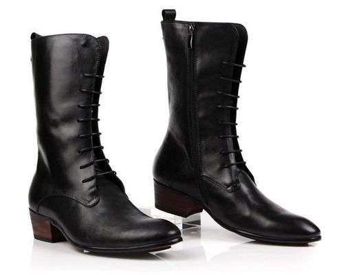 Los hombres de negocios botas de tobillo cordones hasta el talón Militar botas de combate de tobillo