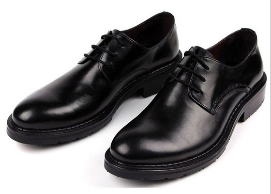 Calzado hecho a mano, hombre, encaje negro, zapatos cómodos con plataformas gruesas.