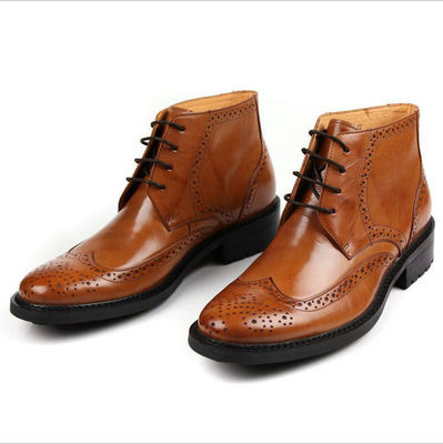 Botas de tobillo masculinas de otoño / primavera Botas de cuero real de Chelsea