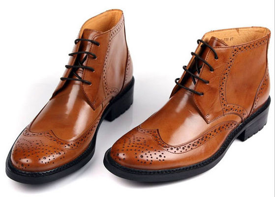Botas de tobillo masculinas de otoño / primavera Botas de cuero real de Chelsea