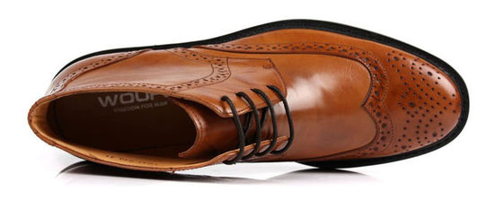 Botas de tobillo masculinas de otoño / primavera Botas de cuero real de Chelsea