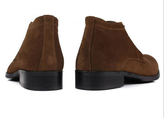 ODM hombres botas de suede Chelsea, negro / marrón hombres cordones hasta zapatos casuales