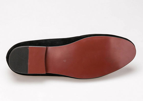 Los hombres de color azul oscuro de terciopelo zapatillas de fumador elegantes de estrellas zapatillas bordadas a medida