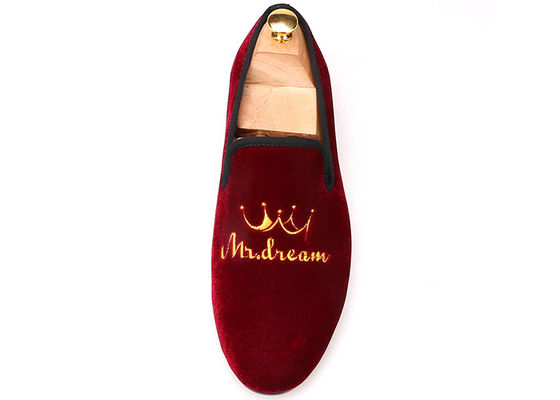 OEM Mujeres Loafers de terciopelo Brodados zapatos planos y casuales Calzado masculino para la fiesta
