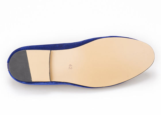 Motif Azul Vestido de terciopelo de hombre Zapatillas, Loafers Borgoña Vestidos de hombre con hebilla