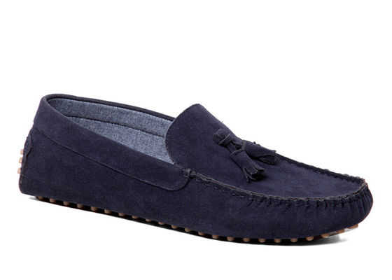 Pantalones de estilo de costura, zapatos de conducción negros, mocassins, zapatos de conducción de palo de Gommino.