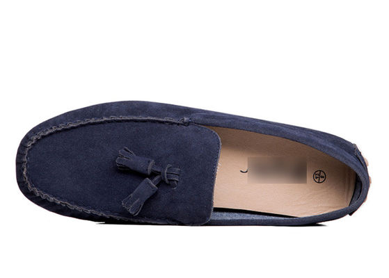Pantalones de estilo de costura, zapatos de conducción negros, mocassins, zapatos de conducción de palo de Gommino.
