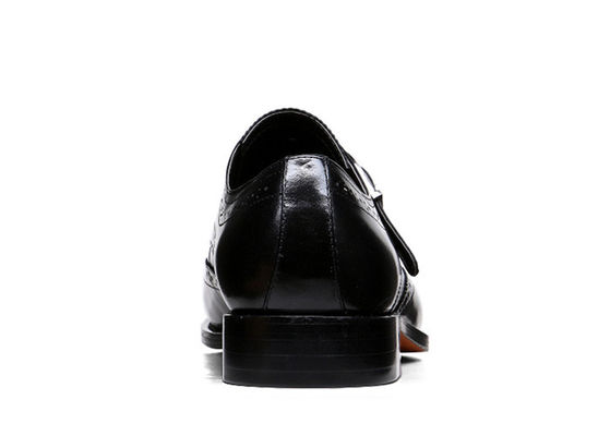 Zapatos de vestir para hombres adultos negros de cuero genuino Zapatos de estilo Brogue