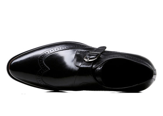 Zapatos de vestir para hombres adultos negros de cuero genuino Zapatos de estilo Brogue