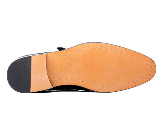 Zapatos de vestir para hombres adultos negros de cuero genuino Zapatos de estilo Brogue