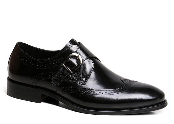 Zapatos de vestir para hombres adultos negros de cuero genuino Zapatos de estilo Brogue