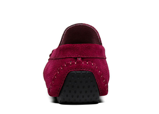 Mocasines casuales de ante para hombre con huecos de verano, mocasines de cuero