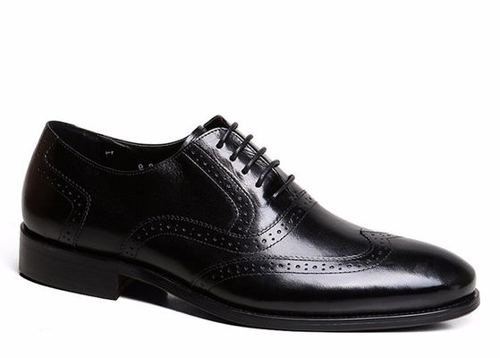 Mujeres Goodyear, zapatos de cuero negro, tallados, hechos a mano, hombres, zapatos de negocios.