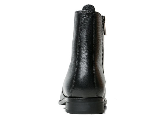 Botas de cuero de boda de verdadero hombre botas de tobillo de cuero negro botas altas