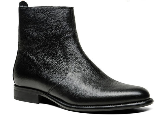 Botas de cuero de boda de verdadero hombre botas de tobillo de cuero negro botas altas