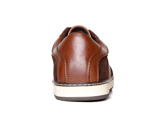 Los hombres de color marrón clásico, zapatillas con cordones, ODM, hombres, zapatos de cuero genuino.