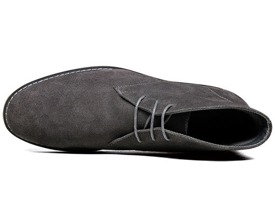 Invierno hombre suede botas de desierto punta redonda encaje - hasta hombres zapatos de alta altura casual