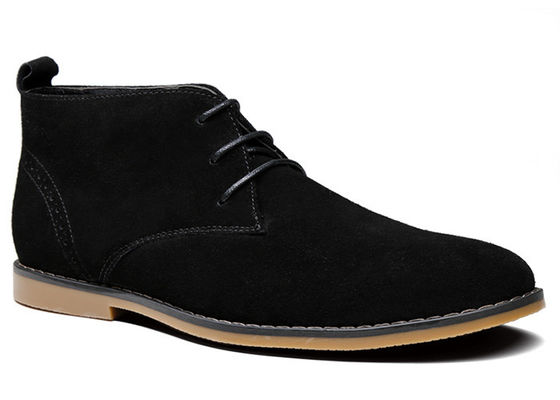 Botas de moda para hombres con calcetines de suéter de cuero genuino Botas de vestir para hombres de invierno