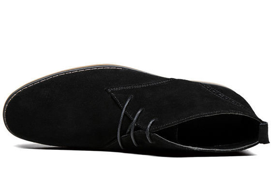 Botas de moda para hombres con calcetines de suéter de cuero genuino Botas de vestir para hombres de invierno