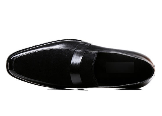 Colores mixtos zapatos de cuero masculino con costuras de cuero genuino Nubuck