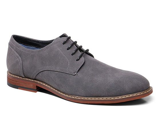 Zapatos casuales de cuero suede, zapatos de conducción de cuero gris hechos a mano.