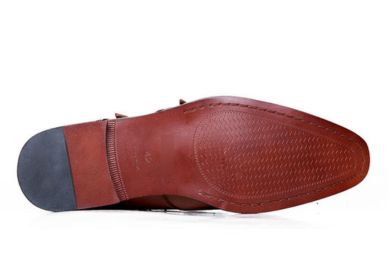 Zapatos de hombre de Goodyear, zapatos hechos a mano con correas dobles.
