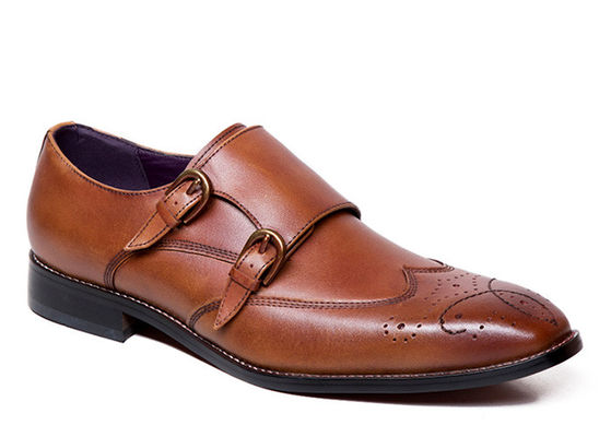 Zapatos de hombre de Goodyear, zapatos hechos a mano con correas dobles.