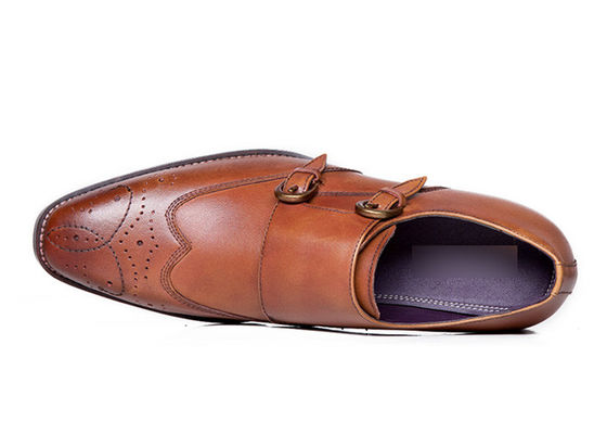 Zapatos de hombre de Goodyear, zapatos hechos a mano con correas dobles.