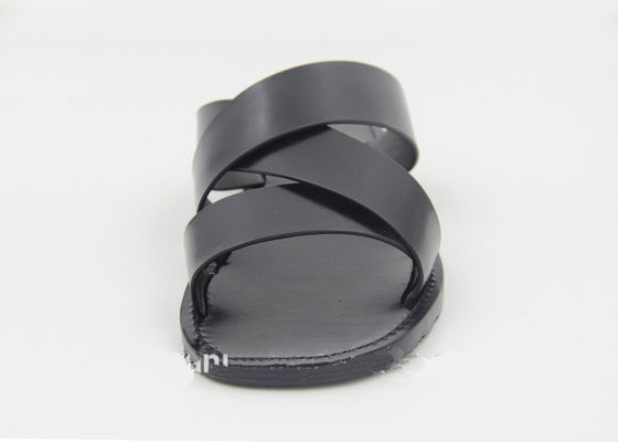 Mujeres de moda zapatillas de cuero zapatillas de chaleco negras zapatillas de hombre de verano de cuero