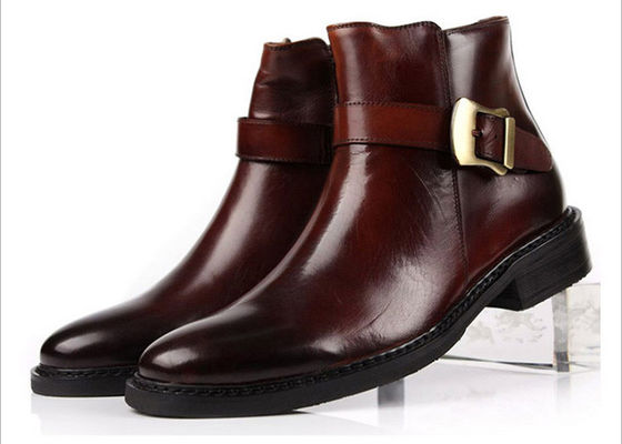 Botas personalizadas de estilo británico para hombres con cremallera