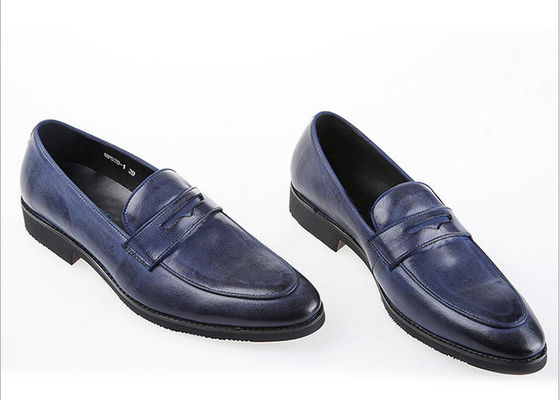 Calzado de lujo para hombres de cuero y calzado casual para hombres de Oxford Calzado azul Brogue para fiesta / boda