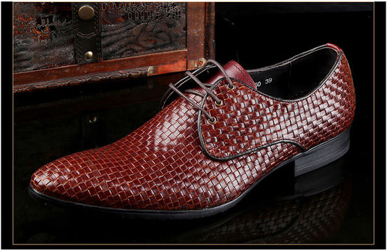 Calzado de vestir borgoña masculino Vintage italiano Goodyear Welted Calzado de cuero de grano completo