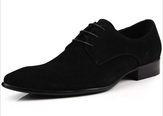 Clásico PU Suede Upper Hombres Calzado formal Calzado Oxford Style Hombres Calzado casual negro
