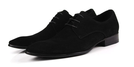Clásico PU Suede Upper Hombres Calzado formal Calzado Oxford Style Hombres Calzado casual negro