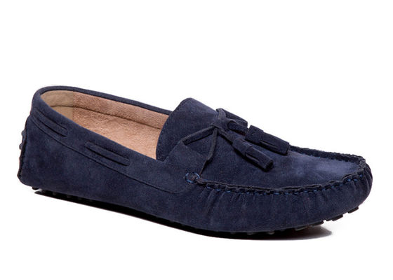 Zapatos con corbata plana transpirable zapatos de pie redondo zapatos de vestir de piel de casaco de moda