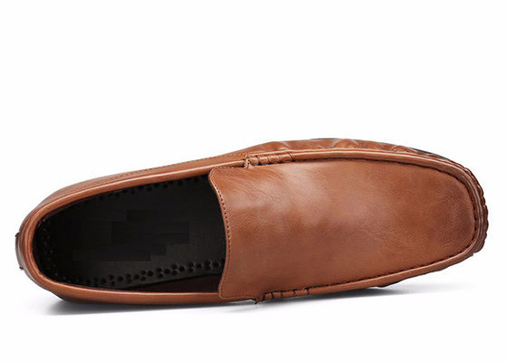 Slip On Mens Mocasín suave zapatos de cuero genuino zapatos de conducción Gommino
