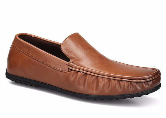 Slip On Mens Mocasín suave zapatos de cuero genuino zapatos de conducción Gommino
