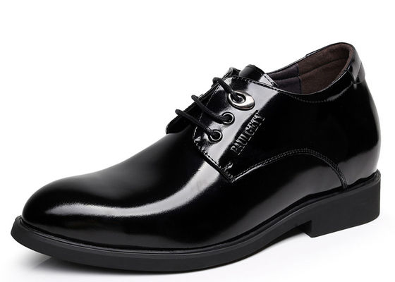 Calzado de hombre de ascensor negro de Oxford con cordones