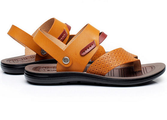 Sandalias de playa suaves hechas a mano, de hombre marrón, para el verano.