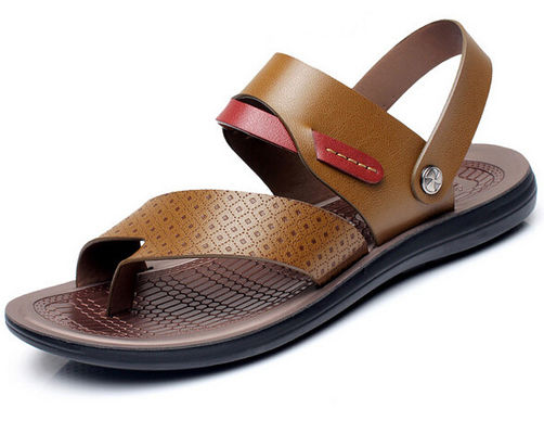 Sandalias de playa suaves hechas a mano, de hombre marrón, para el verano.