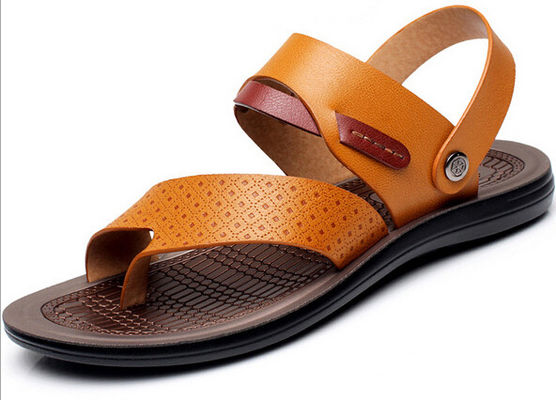 Sandalias de playa suaves hechas a mano, de hombre marrón, para el verano.