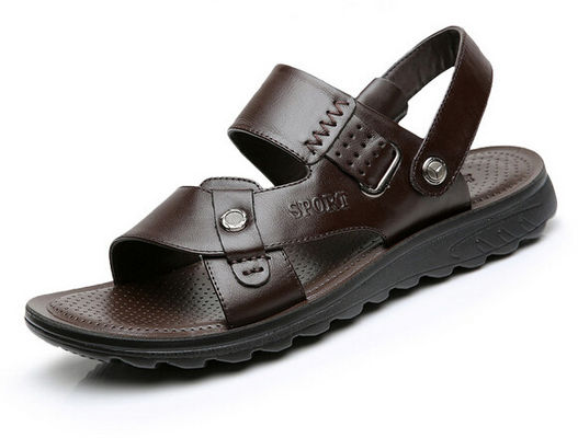 Sandalias de cuero masculinas de verano, Sandalias de cuero personalizadas para hombres.