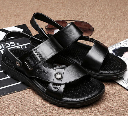 Sandalias de cuero masculinas de verano, Sandalias de cuero personalizadas para hombres.