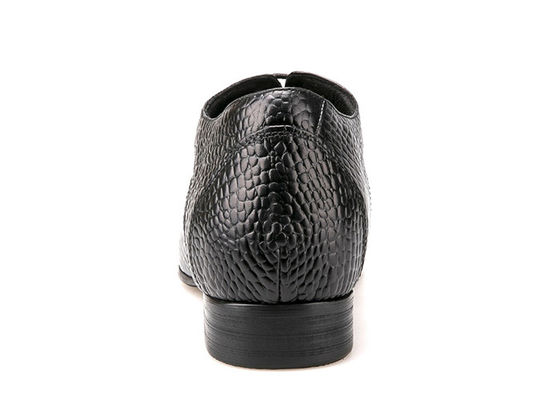 7 Cm Negro Talón grueso Vestido de novia de hombre Negro / marrón Zapatos de hombre Patente zapatos de cuero